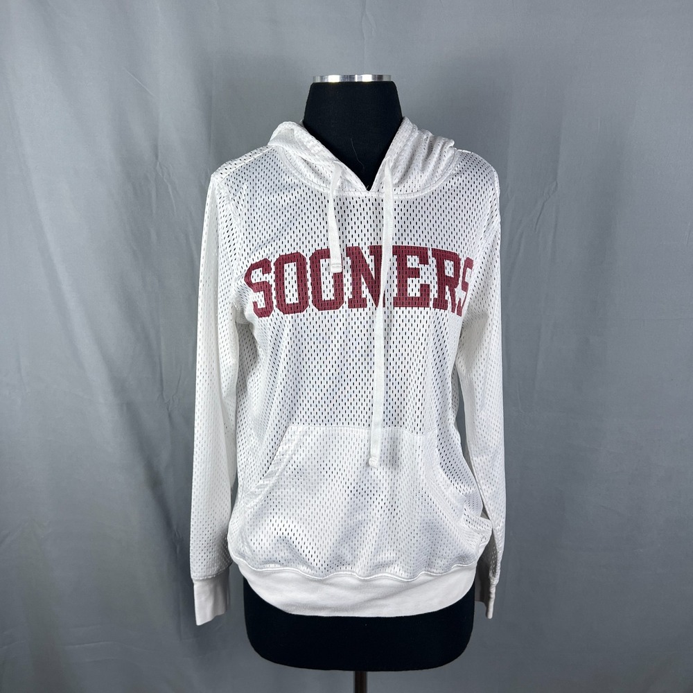 Oklahoma Sooners Football Hoodie Women Large White G III 4her By Carl Banks NCAA